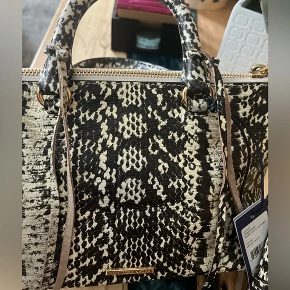 NWT Rebecca Minkoff Snake Print Satchel mini - Picture 6 of 16